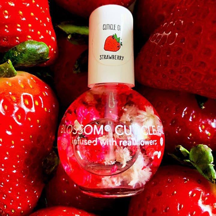 Strawberry Blossom cuticle oil 0.5 0z . ของแท้?จากผู้นำเข้าออยบำรุงหนังรอบเล็บ กลิ่นสตอเบอรี่ ออยดอกไม้มีกลิ่นหอมระเหย สกัดจากออยธรรมชาติ 100%