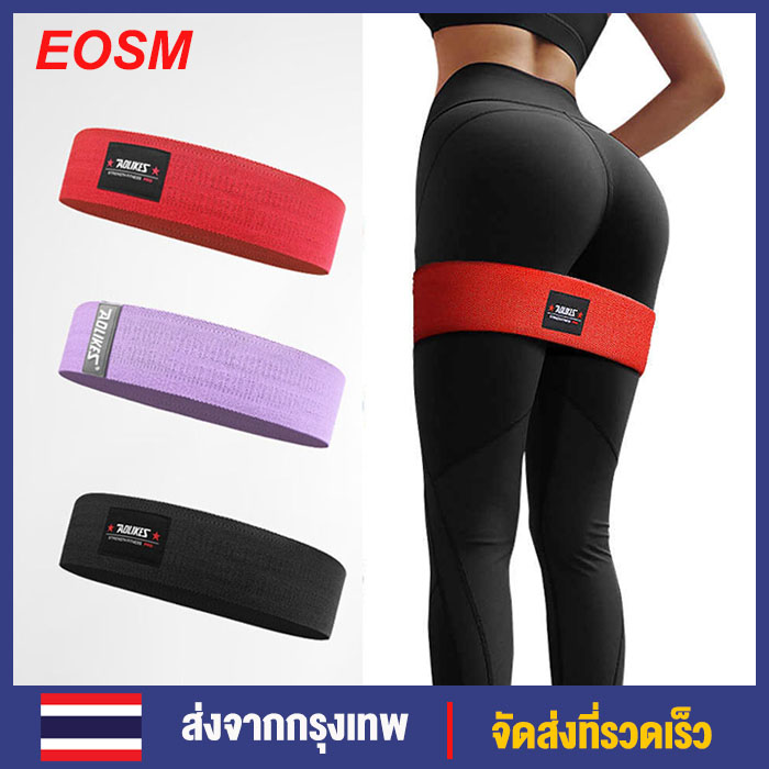 EOSM วงต้านทานยืดหยุ่นยิมฟิตเนสความแรงของการฝึกอบรมยางลูปวง Elastic Resistance Band Gym fitness Strength Training Rubber Loops Bands