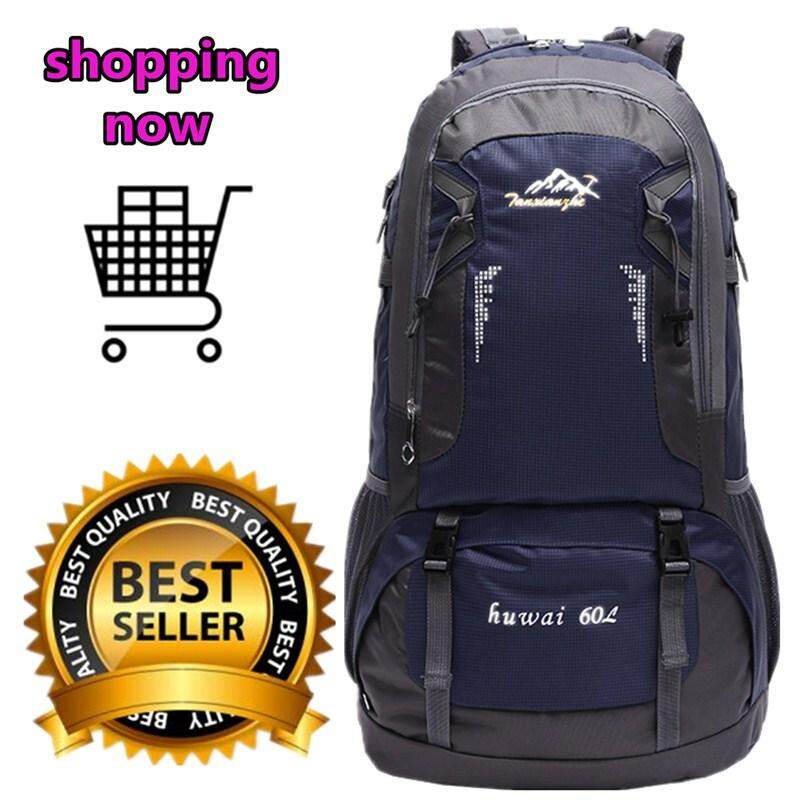 SHOPPING NOW 2019 Huwai 60 L กระเป๋าเดินทาง ใหญ่ ที่สุด ขนาด จุสะใจถึง 60 ลิตร เป้สะพายหลัง เหมาะสำหรับสวมใส่เดินทาง ของแท้ 60L Waterproof Outdoor Backpack Rucksack Sports Hiking Climbing Travel Shoulder Bag Pack Mountaineering Bag
