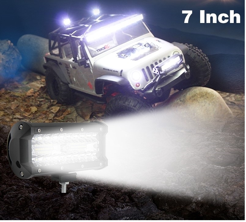 ส่งฟรี + จัดโปร X2 เเพ็คคู่ !! LED LIGHT BAR 120W สปอร์ตไลท์ไฟรถยนต์led ไฟหน้ารถ ไฟท้าย ไฟตัดหมอก รุ่น High CLASS 3 Row 12V-24V เเสงขาว งานพรีเมี่ยม