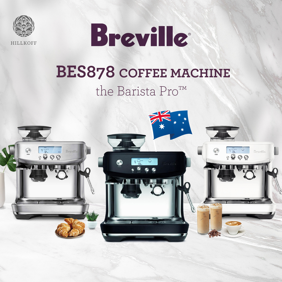 HILLKOFF : เครื่องชงกาแฟ Breville BES878 ราคา 32,900 บาท*ส่งฟรี