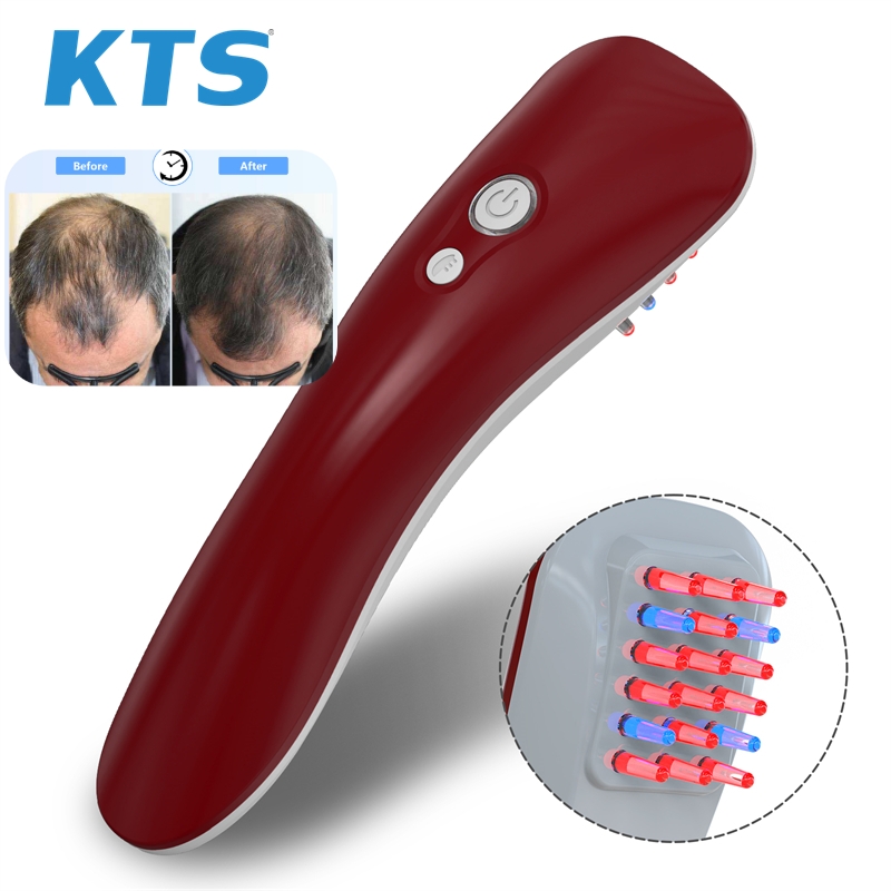 KTS Electric Laser Hair Growth Comb Anti Hair Loss Therapy Comb Infrared RF EMS Nano LED Red Light Vibration Hair Care Brush ราคา 999 บาท*ส่งฟรี