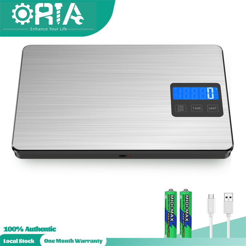 ORIA Digital Scale 15kg/1g Rechargeable Electric Kitchen Scale High Precision Food Weighing Scale for Baking Cooking ราคา 407 บาท*ส่งฟรี