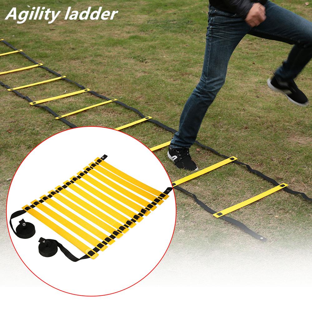 สายรัดความว่องไวบันไดสำหรับการฝึกความเร็วฟุตบอล  Agility Ladder for Soccer Speed Training  Stairs Soccer Football Speed Training  6 meters 12 knots Simplemall