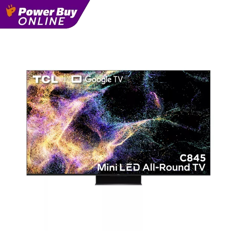 สมาร์ททีวี แอนดรอยด์ทีวีความคมชัดสูง 4K TCL ทีวี 75C845 UHD Mini LED QLED (75", 4K, Google TV, ปี 2023) รุ่น 75C845