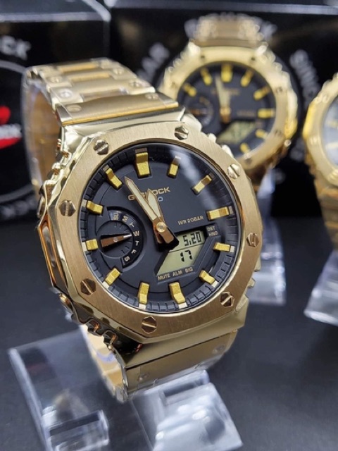 นาฬิกา Casio G-SHOCK นาฬิกาผู้ชาย นาฬิกาทางการ สาย Stainless steel คุณภาพสูง ทนทาน แข็งแรง กันน้ำลึกได้ 30 เมตร ( ฟรี ! ค่าจัดส่ง )
