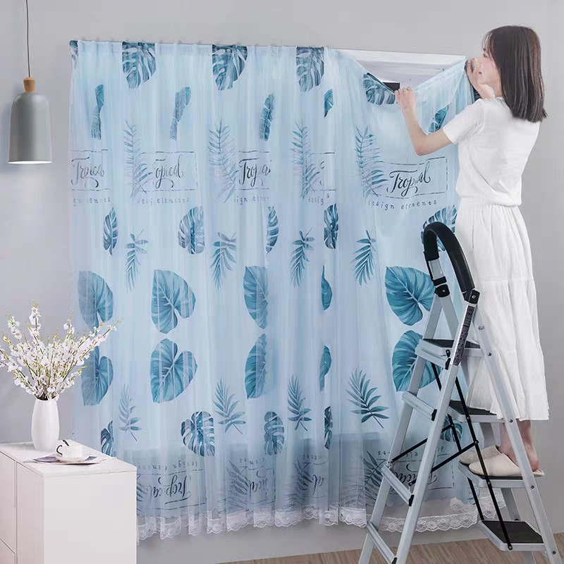 ส่งฟรีส่วนลดพร้อมส่ง ม่านหน้าต่าง ผ้าม่านสองชั้น ผ้าม่านโปร่งแสง ผ้าม่านประตู ผ้าม่านตีนตุ๊กแกครอบครัว ทนทาน ราคา 66 บาท*ส่งฟรี