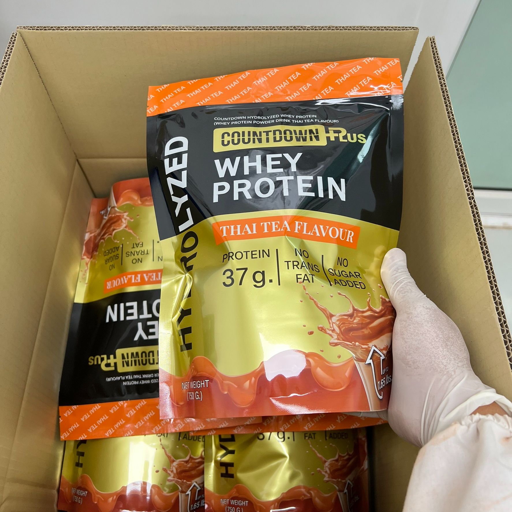 [COUNTDOWN เวย์โปรตีน ไฮโดรไลเซท รสชาไทย 750g.] Whey Protein Hydrolyzed หอม อร่อย ชงง่าย ละลายไว โปรตีน 37g. แพ้นมวัวทานได้ ไฮโดรเวย์ ไม่มีแลคโตส ราคา 999 บาท*ส่งฟรี