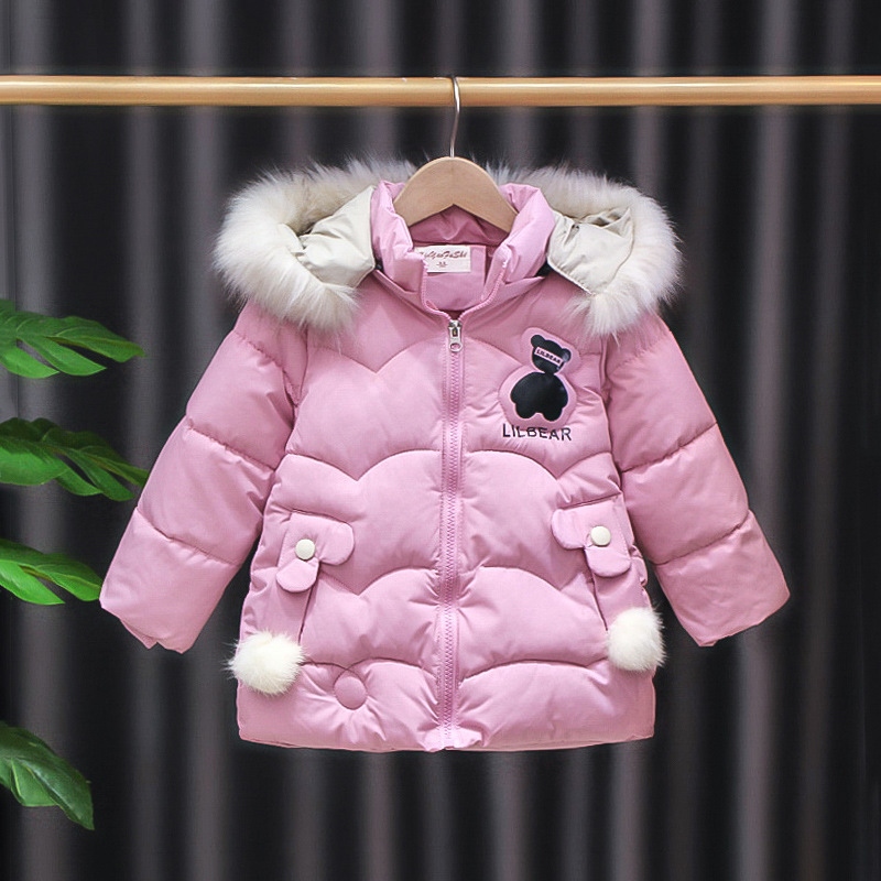 [COD] Girls' coat autumn and winter down 2021 new children's foreign style baby thickened for children ราคา  611 บาท*ส่งฟรี