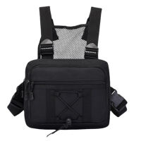 [เพียง ฿129]กระเป๋าคาดหน้าอก Molle ผ้า Oxford ชุดหน้าอก Molle กระเป๋าหลายช่องแบบปรับได้น้ำหนักเบาสำหรับอุปกรณ์ตั้งแคมป์กลางแจ้ง