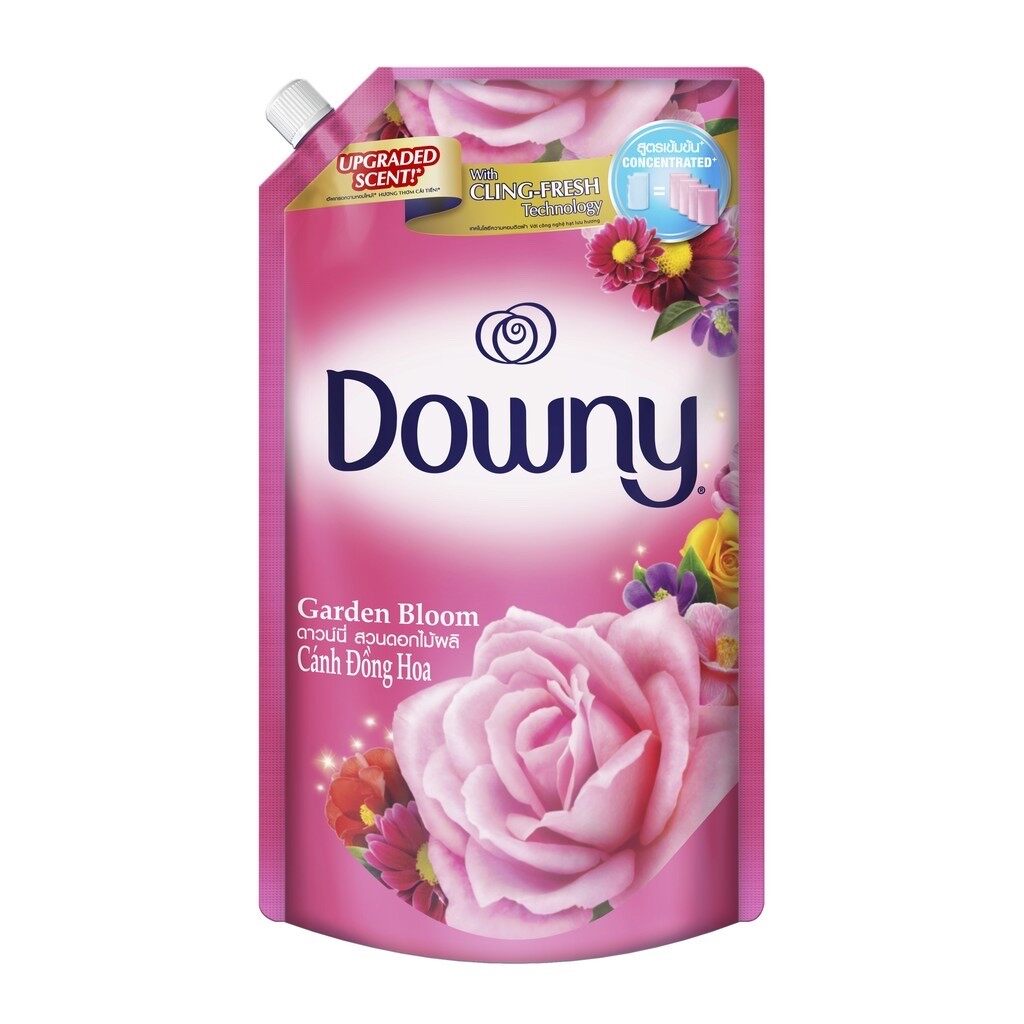 Downy ดาวน์นี่ สวนดอกไม้ผลิ น้ำยาปรับผ้านุ่ม ผลิตภัณฑ์ปรับผ้านุ่ม สูตรเข้มข้นพิเศษ 1.47 ลิตร (pink)