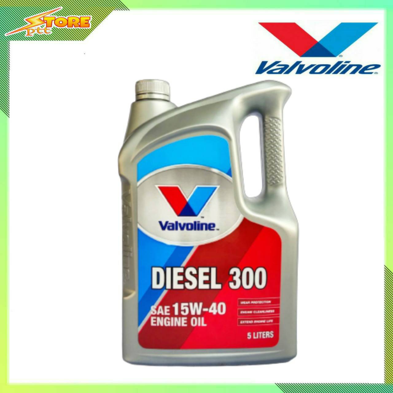 น้ำมันเครื่อง Valvoline Diesel 300 15W-40 ขนาด 5ลิตร *กึ่งสังเคราะห์ (วาโวลีน ดีเซล 300 15w-40 )
