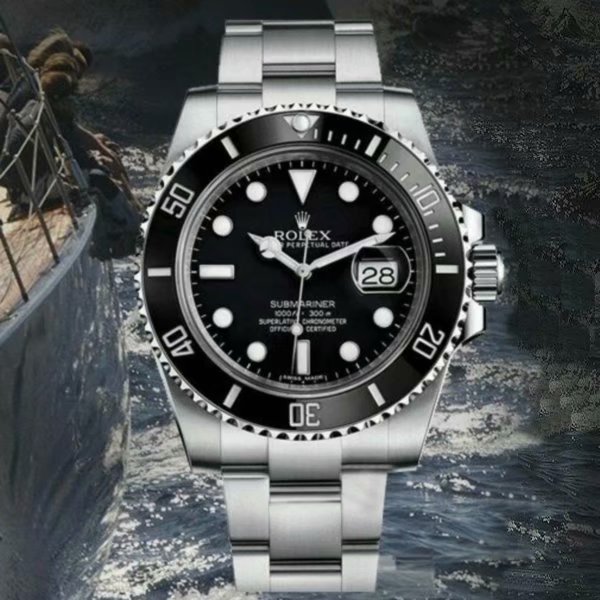 Rolex / Rolex Submariner สีเขียวน้ำสีดำน้ำนาฬิกาชายกลไกนาฬิกาหญิงบันทึก