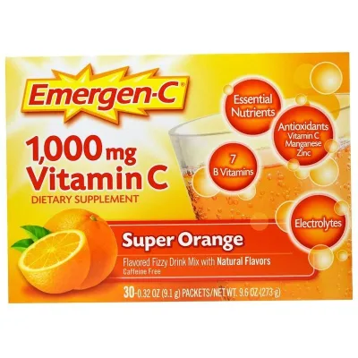 Emergen-C, 1,000 mg Vitamin C, Super Orange, 30 Packets
