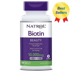 Natrol Biotin 10,000 mcg, ไบโอติน 10,000 มก. x 100 เม็ด