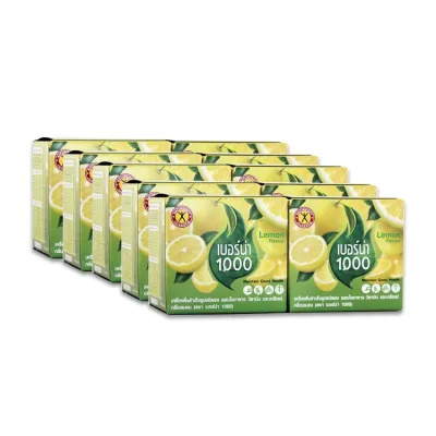NatureGift Berna 1000 (Lemon Flavour) เนเจอร์กิฟ เบอร์น่า 1000 กลิ่นเลมอน 1 ชุด มี 10 กล่อง กล่องละ 10 ซอง