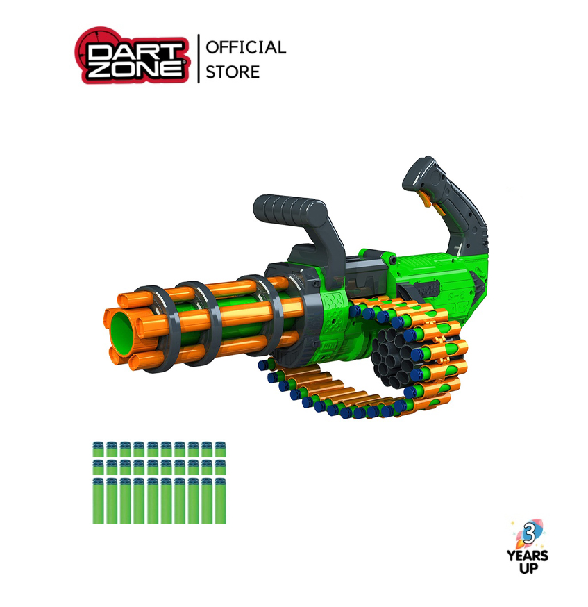 DART ZONE® V-Twin Motorized Gatling Belt Blaster (80 FPS) (Ready to Ship from Official Store in Thailand) Adventure Force soft-bullet gun toy battle game ราคา 1,959 บาท*ส่งฟรี