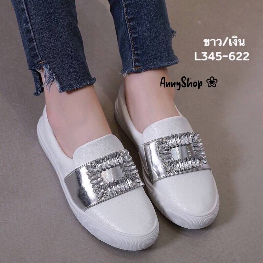 L345-622 รองเท้าผ้าใบสลิปออน