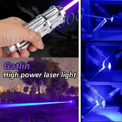 เลเซอร์พกพา ความเข้มข้นสูงสุด ชาร์จ USB high power blue laser light 50000mW จุดไฟ ได้