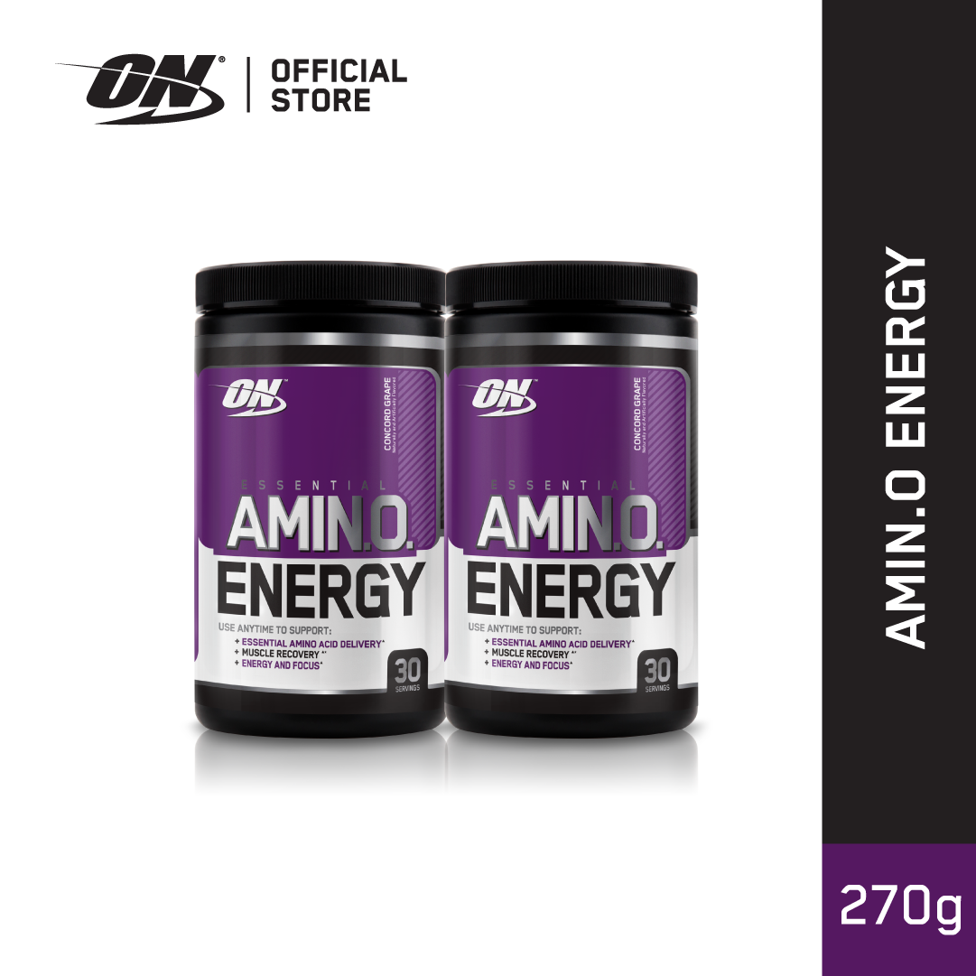 Optimum Nutrition Amino Energy - 30 Serving รส องุ่น 2 กระปุก