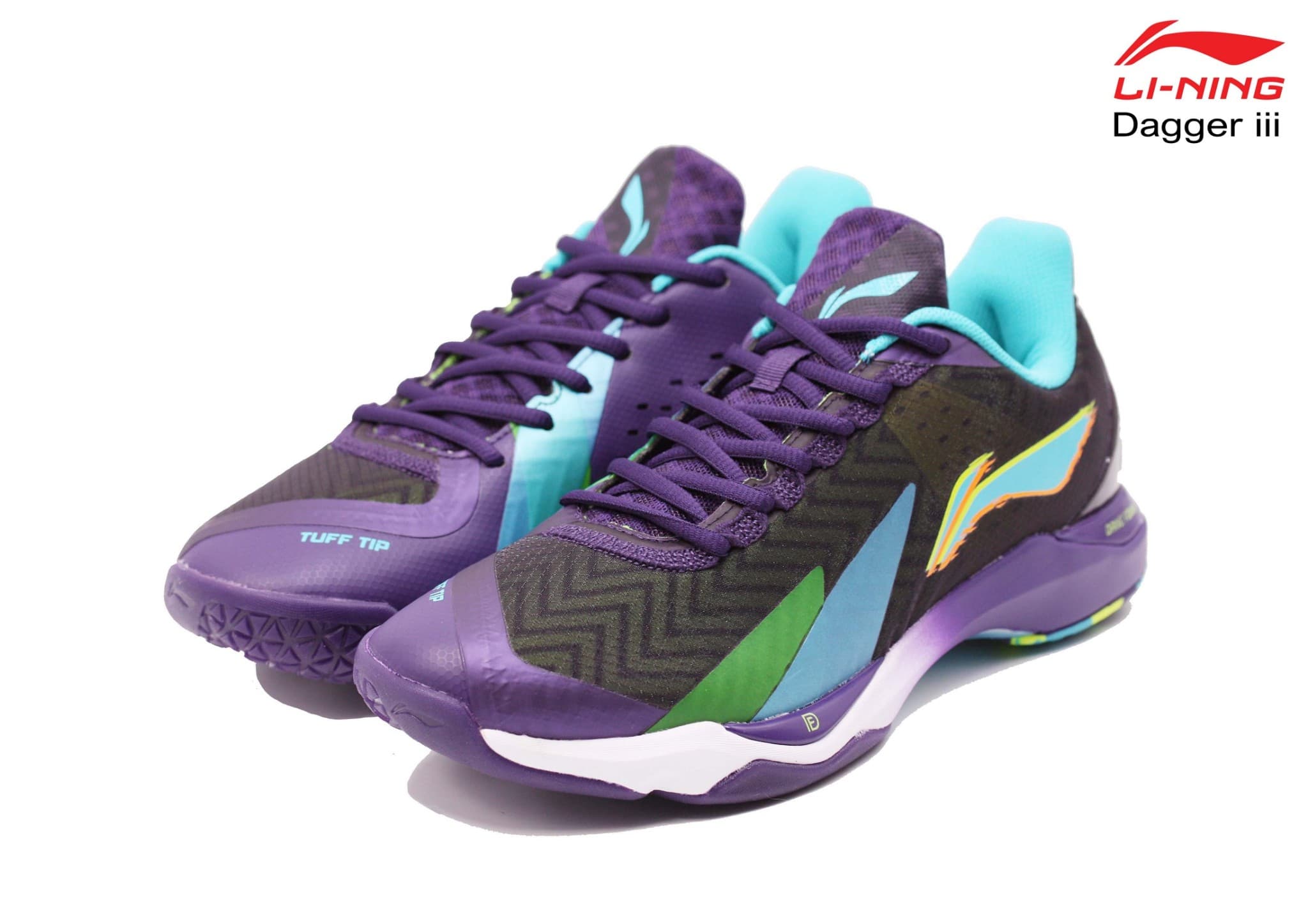 LI-NING รองเท้าแบดมินตัน รุ่น DAGGER III (AYAQ007-2) PURPLE/BLUE BADMINTON SHOES