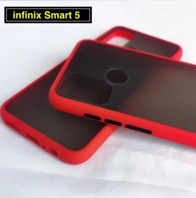 [ส่งจากไทย] Case infinix Smart 5 เคสกันกระแทก ปุ่มสีผิวด้าน ขอบนิ่มหลังแข็ง เคส Infinix Smart5 (3)
