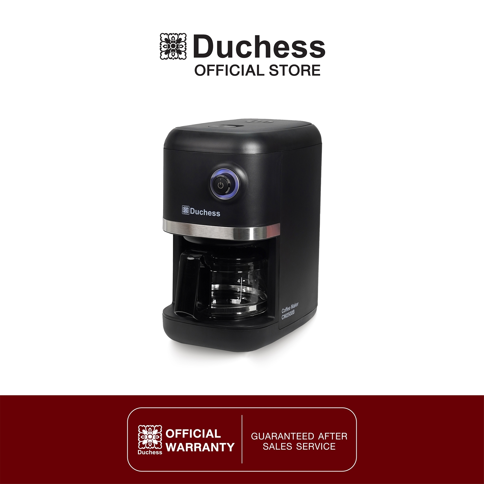 Duchess CM2500B Drip Coffee Maker with Grinder – All-in-One Design ราคา 1,810 บาท*ส่งฟรี