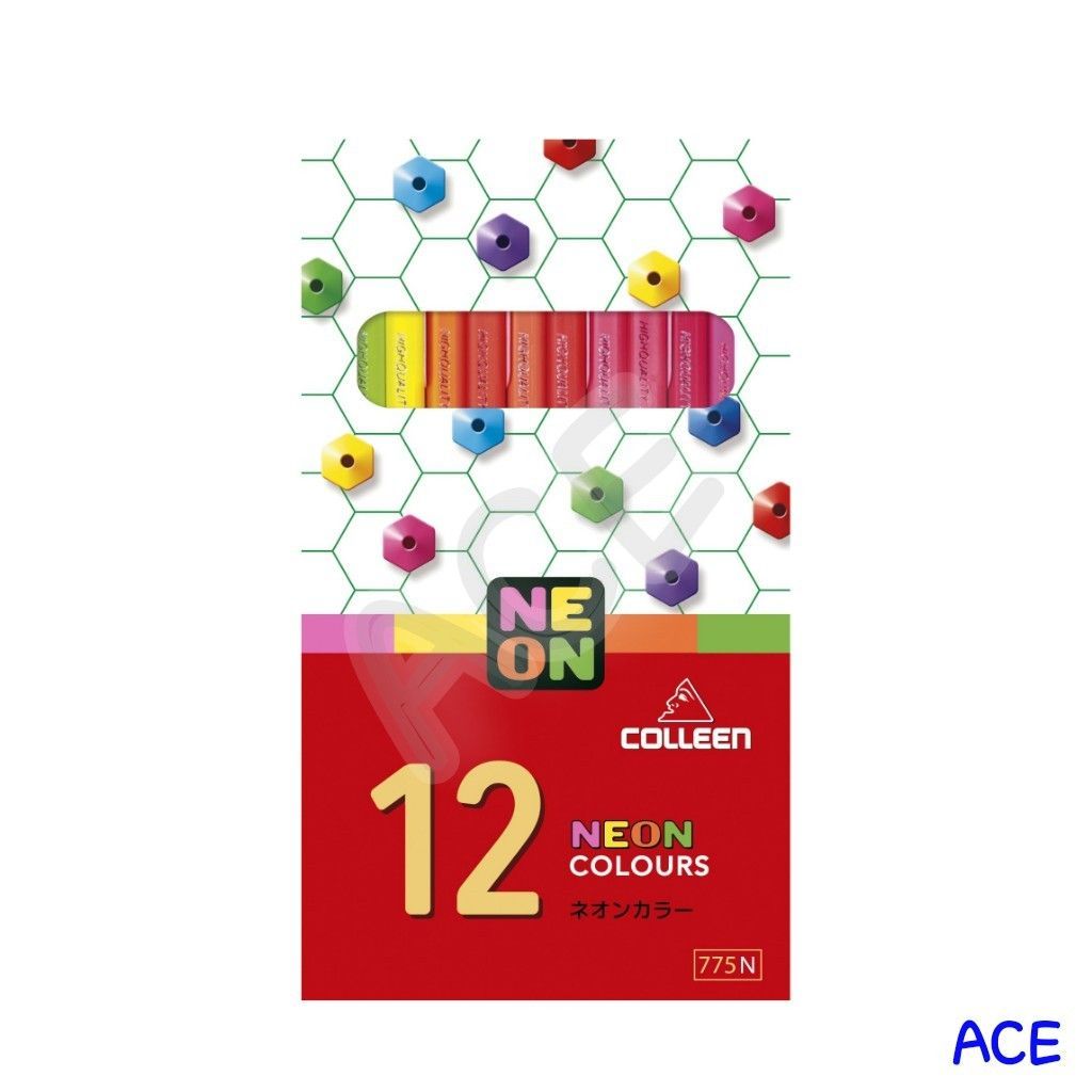 Colleen สีไม้คอลลีน 12 สีนีออน รุ่น775N(หัวเดียว)