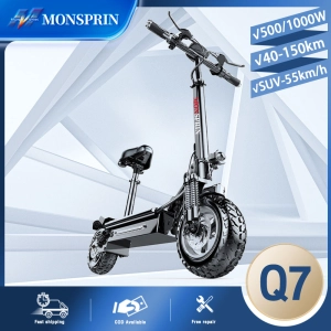 ภาพหน้าปกสินค้า『รับประกัน1ปี』MONSPRIN Q7 สกู๊ตเตอรไฟฟ้าออฟโรดใหม่ล่าสุด รถไฟฟ้า 48V500W/1000W พับได้ ระยะวิ่ง 40-150 กม ความเร็วสูงสุด 55KM/H กันน้ำ IP54 11นิ้วยางเรเดียล เวอร์ชั่นสูง สกุ๊ดเตอร์ไฟฟา สกู๊ตเตอร์ไฟฟ้า สกูตเตอร์ scooter ไฟฟ้า สกู๊ดเตอร์ สกูดเตอร์ไฟฟ้า ซึ่งคุณอาจชอบราคาและรีวิวของสินค้านี้