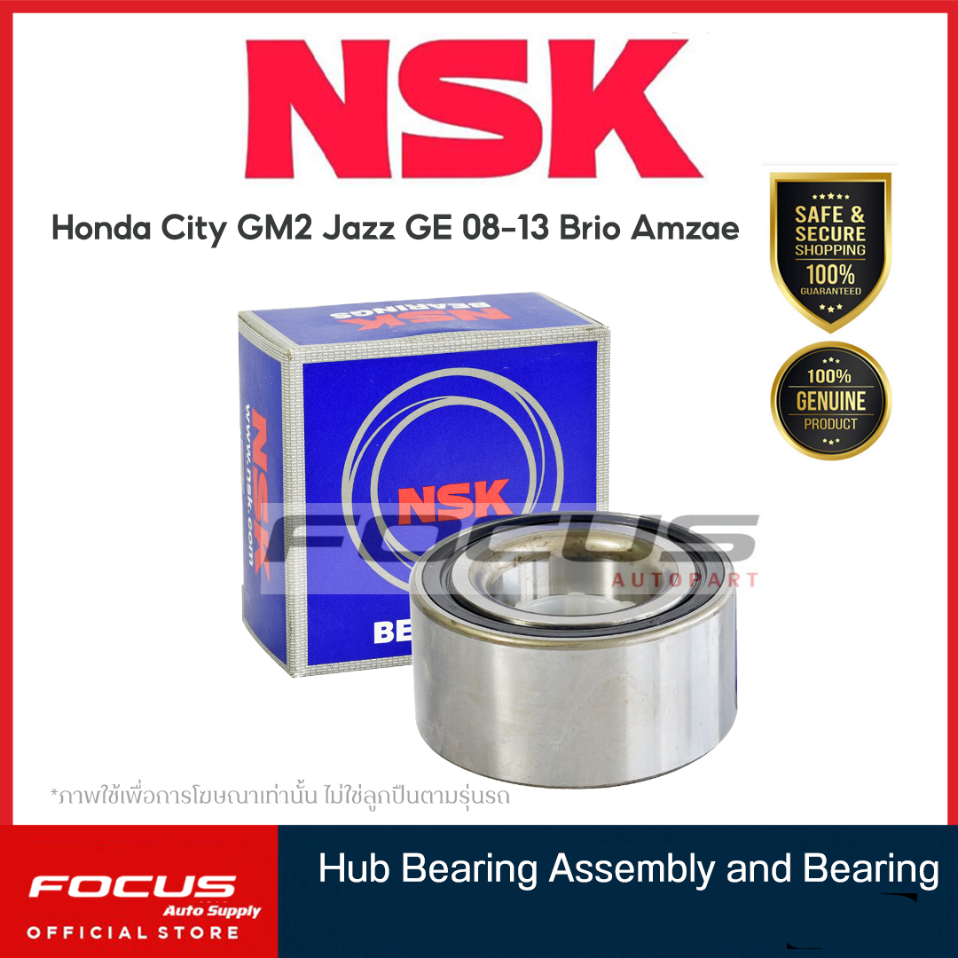 NSK ลูกปืนล้อหน้า Honda Jazz GE City GM2 ปี08-13 Jazz GK City GM6 ปี14-21 ฺBrio Amaze Mobilio ABS / ลูกปืนล้อ ซิตี้ แจ็ส / 38BWD27 ราคา 752 บาท*ส่งฟรี
