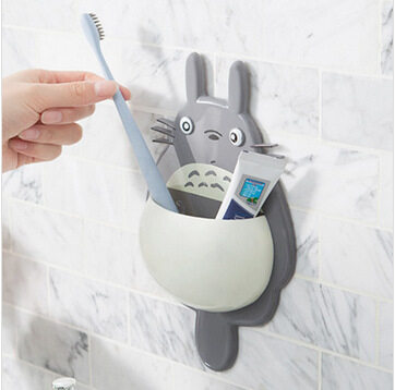 Homeappliances 🎋โตโตโร่ 2สี [S045] ที่ใส่แปรงสีฟัน ชั้นวางแปรงสีฟัน ยาสีฟัน ที่วางของในห้องน้ำ ที่วางยาสีฟัน สินค้าน่ารัก สินค้าพร้อมส่ง