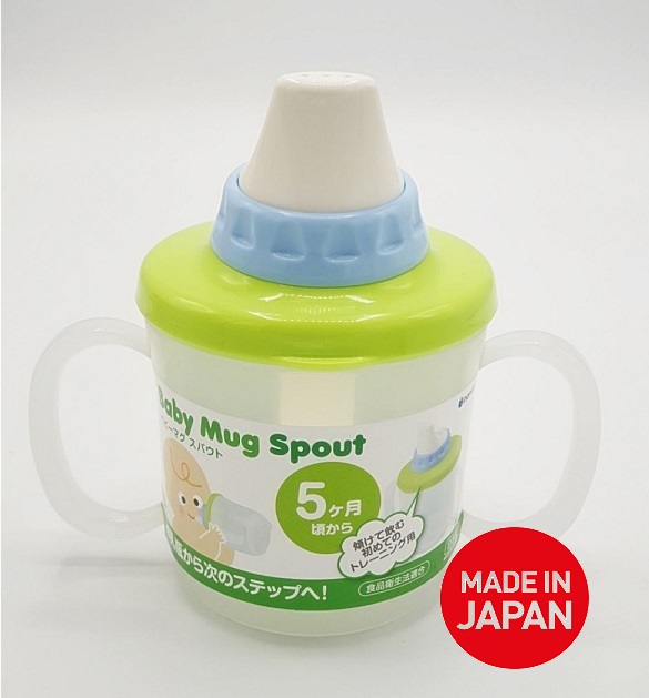 แก้วใส่น้ำสำหรับเด็ก แบบมีจุกดูด ปิดสนิท น้ำไม่ไหล BPA Free (Made in Japan)