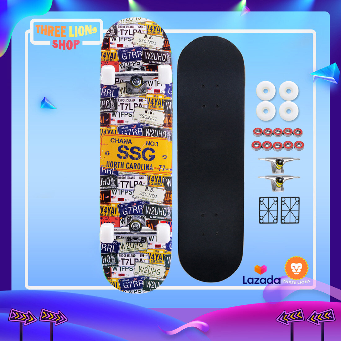 Skateboard? สเก็ตบอร์ด 80cm เด็ก สเก็ตบอร์ดผู้ใหญ่ สเก็ตบอร์ดคนโต สเกตบอร์ด