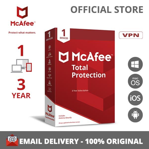 Lazada Thailand - McAfee Total Protection Antivirus Software 1 PC, 3 Year License