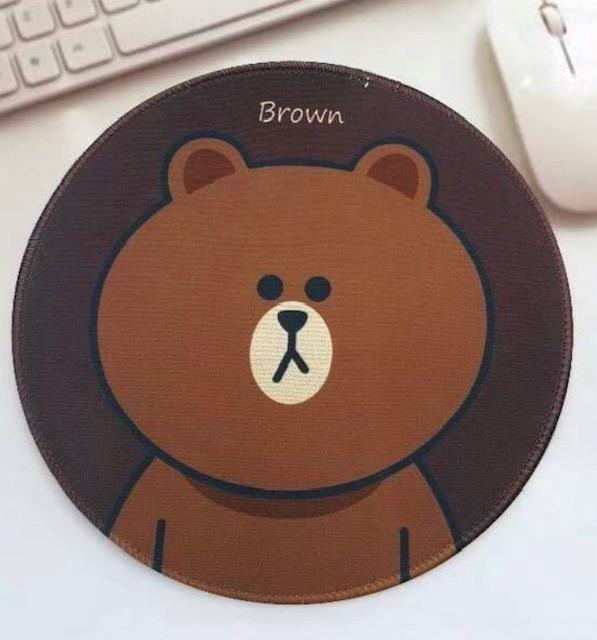 BROWN   แผ่นรองเมาส์ แผ่นรองเม้าส์ ลายการ์ตูน BROWN บราวน์ ขนาด 23 cm สวยงามน่าใช้งาน  ผลิตจากวัสดุอย่างดี  มีบริการเก็บเงินปลาย    BY   NPNN