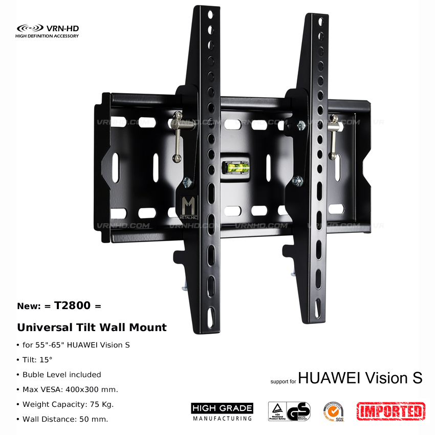 2023 New T2800 ขาแขวนทีวี สำหรับ HUAWEI Vision S, Mi TV ขนาด 55-65 นิ้ว ปรับก้มหน้าจอได้ 15°, Max VESA 400x300(mm), Weight Capacity 75 Kg_1 ราคา 1,090 บาท*ส่งฟรี