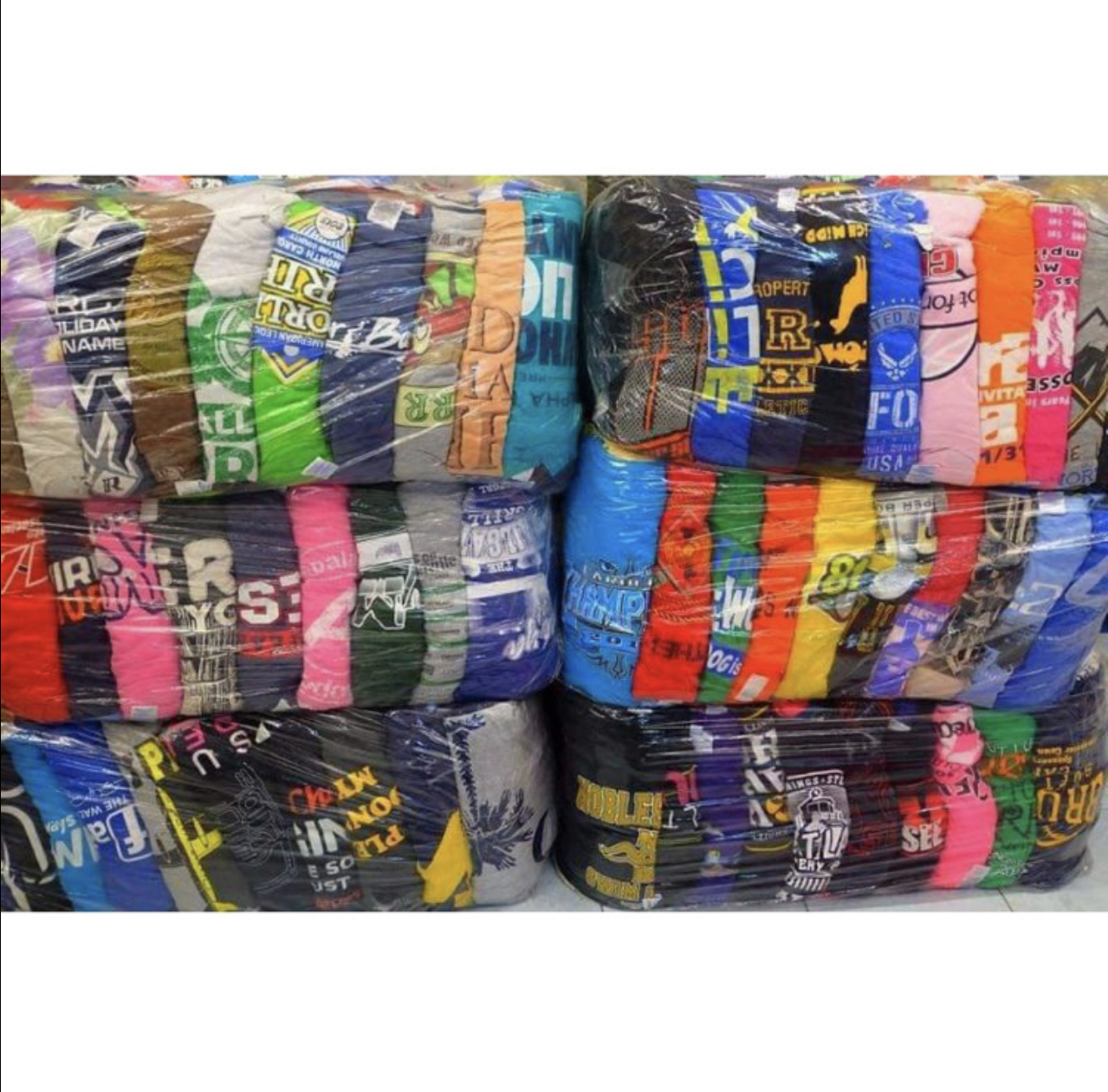 เสื้อยืดยกกระสอบราคาถูก แพ็คละ100ตัว ไซร์เด็ก (S) ราคา 561 บาท*ส่งฟรี