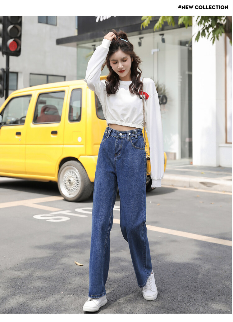 Sunny Girl shop กางเกงยีนส์แฟชั่น กางเกงยีนส์ทรงสูง ยาฮยอนยีนส์ย้อนยุค
