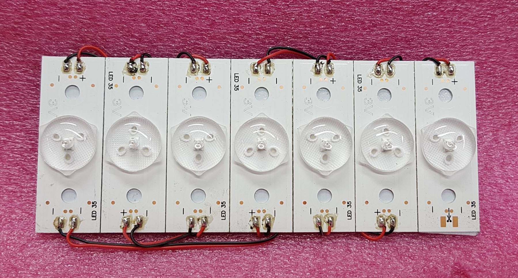 5 ชุด มี 35 ดวง หลอดไฟ LED BACKLIGHT DIY 3V 1W แบบกลม (หลอดแบล็คไลท์) ใช้ ตัดแปะ ดัดแปลง ใส่ได้หลายยี่ห้อ เช่น TCL ,ACONATIC, PHILIPS สินค้าใหม่