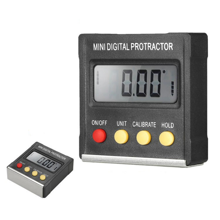 Digital Inclinometer 0-360 Angle Triangle ruler Electronic Protractor Aluminum Alloy Shell Box Angle Gauge Meter Magnets Base