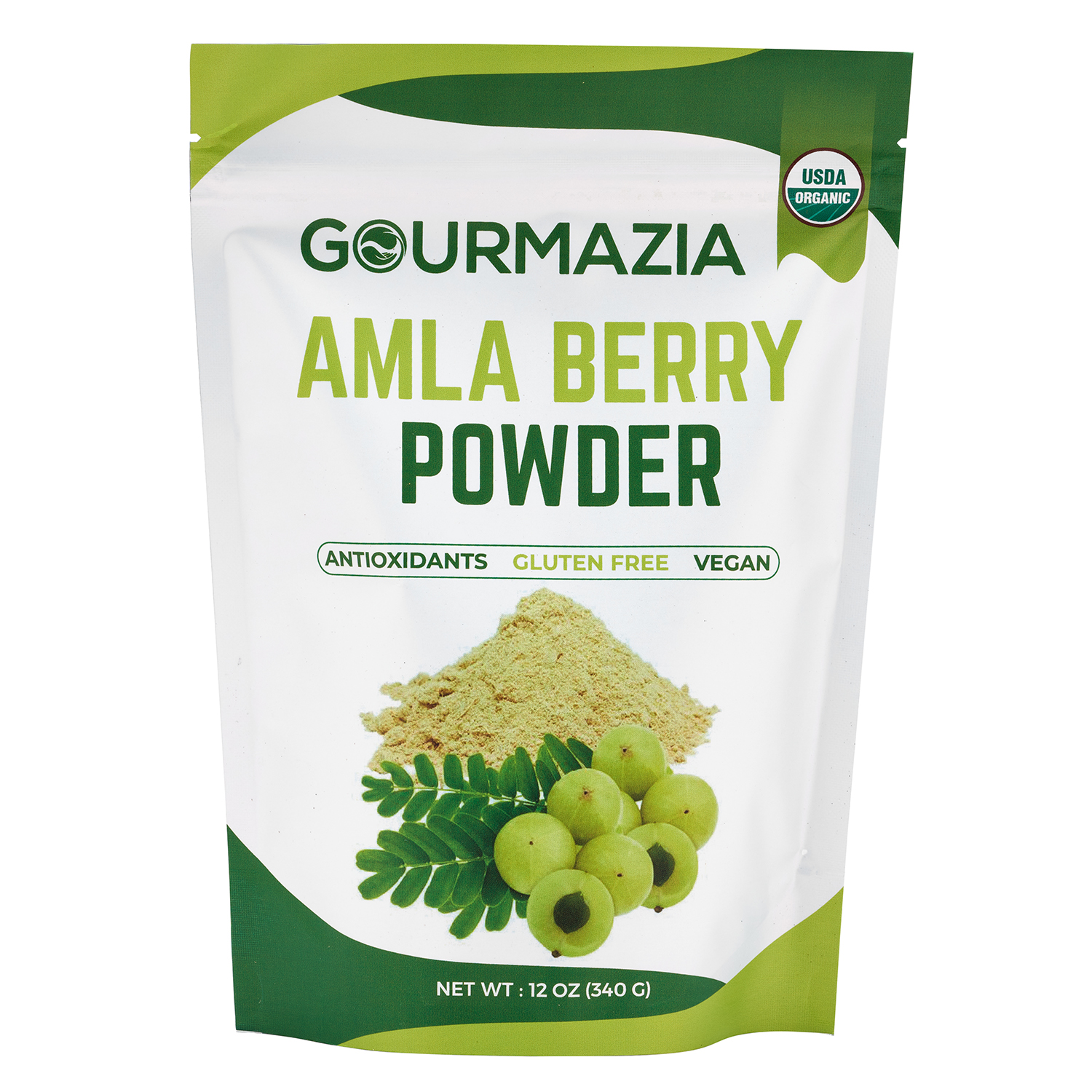 มะขามป้อมผงธรรมชาติ Amla Powder (Amalaki), 340g USDA organic Ayurvedic Herbal Superfood Rich in Vitamin C and Antioxidants,