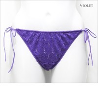 Annebra กางเกงชั้นในลูกไม้แอนบรา ทรง G-String สีม่วง - Violet (AU3-757)