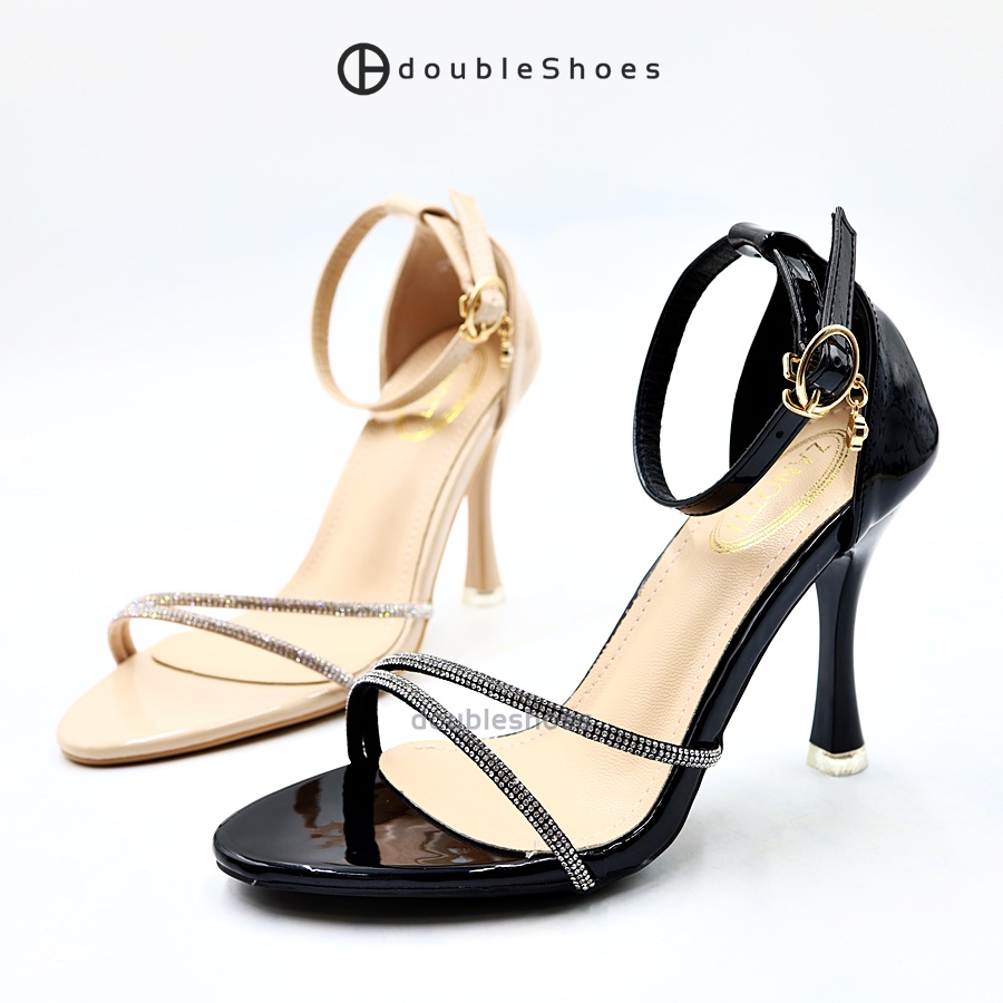 Zanotti (QY21967) คัทชู ออกงาน ส้นสูง 4 นิ้ว สีดำ,ครีม ไซส์ 35-40 ราคา 495 บาท*ส่งฟรี