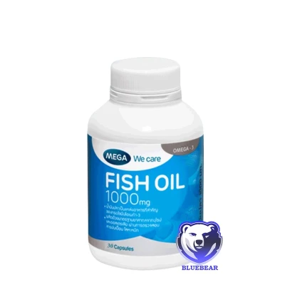 Mega We Care Fish Oil 1000 mg. [30 แคปซูล] น้ำมันปลา บำรุงสมองและหัวใจ