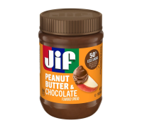 JIF Creamy & Chocolate Peanut Butter 425g. จิฟ ครีมมี่ พีนัต บัตเตอร์ เนยถั่ว ช็อกโกแลต ทาขนมปัง