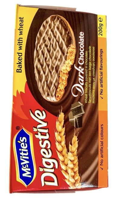 McVitie’s Digestive Dark Chocolate  Biscuits 200g. ( บิสกิตเคลือบดาร์กช็อกโกแลต )
