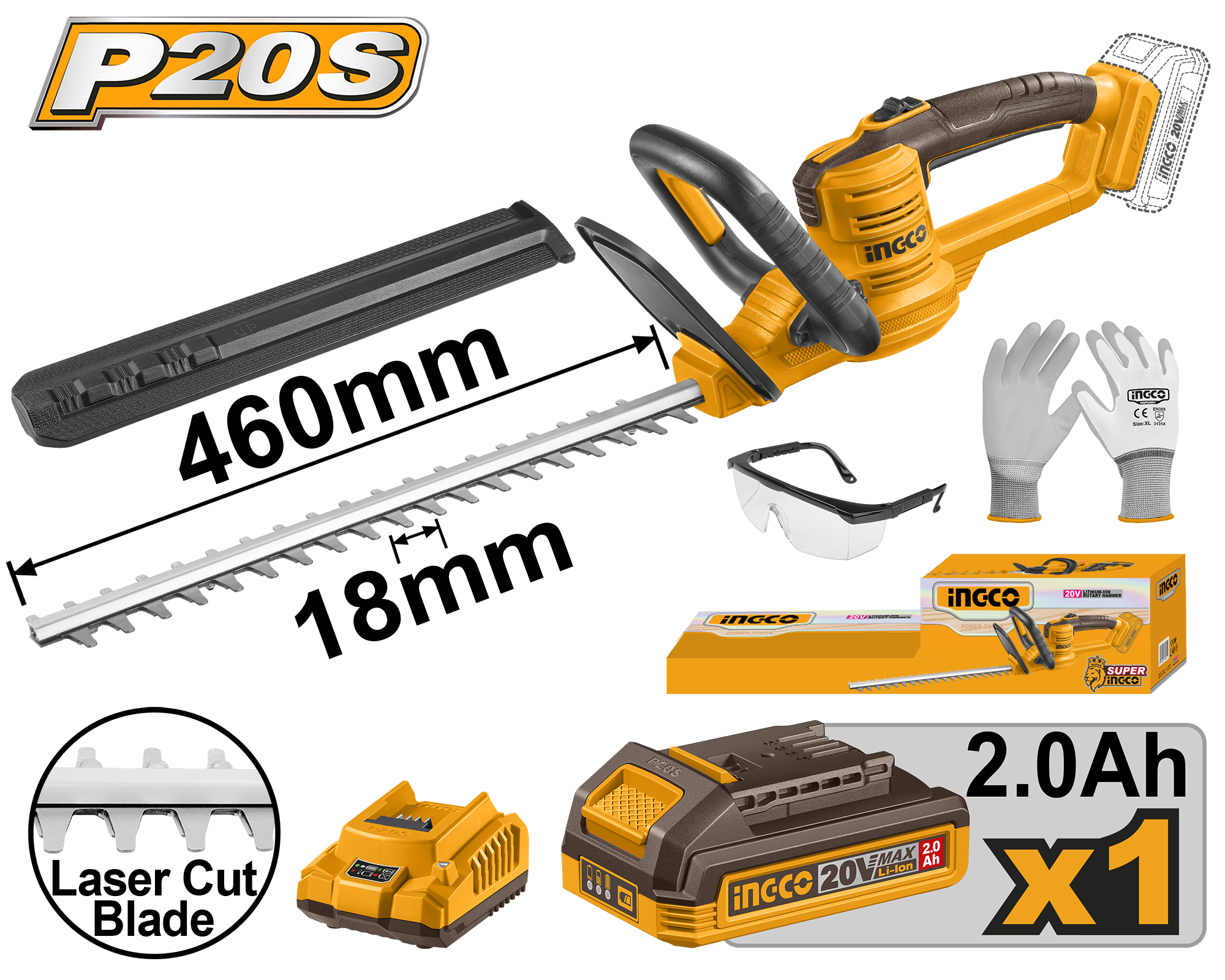 Ingco 20V Battery Pruning Machine, Cordless Pruning Saw, Model Chtli20461, Complete Set with Battery, Empty Machine ราคา 1,455 บาท*ส่งฟรี