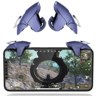 Blue Shark Mobile Joysticks 2019 Gaming Trigger Fire Button Aim Key Smart phone Game L1R1 Shooter Controller For PUBG Fortnite Rules of Survival