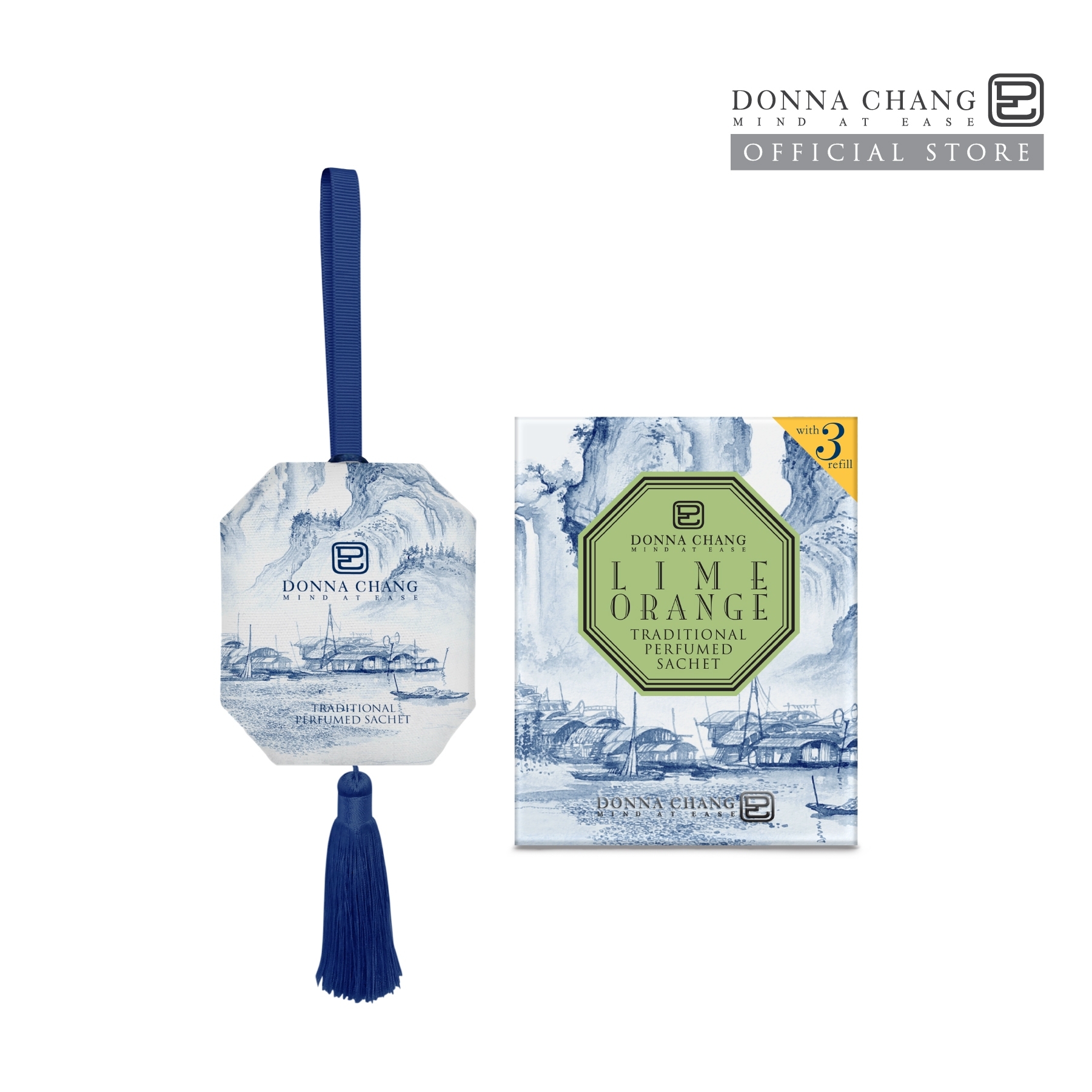 DONNA CHANG Lime Orange Perfumed Sachet 60g ดอนน่า แชง ถุงหอมปรับอากาศ ถุงหอม น้ำหอมปรับอากาศ น้ำหอมในรถยนต์ ราคา 650 บาท*ส่งฟรี