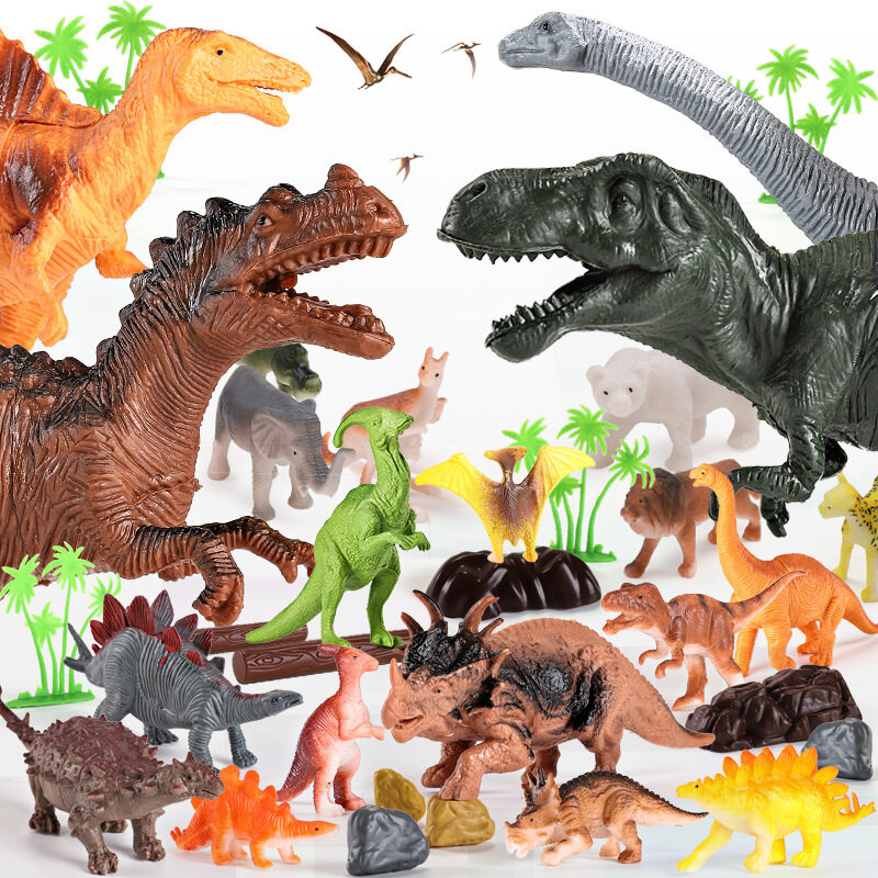 ไดโนเสาร์ วัสดุนิ่ม สัตว์ยาง ไม่บาดมือเด็ก มีกล่อง โมเดลไดโนเสาร์ ของเล่นเสริมพัฒนาการ